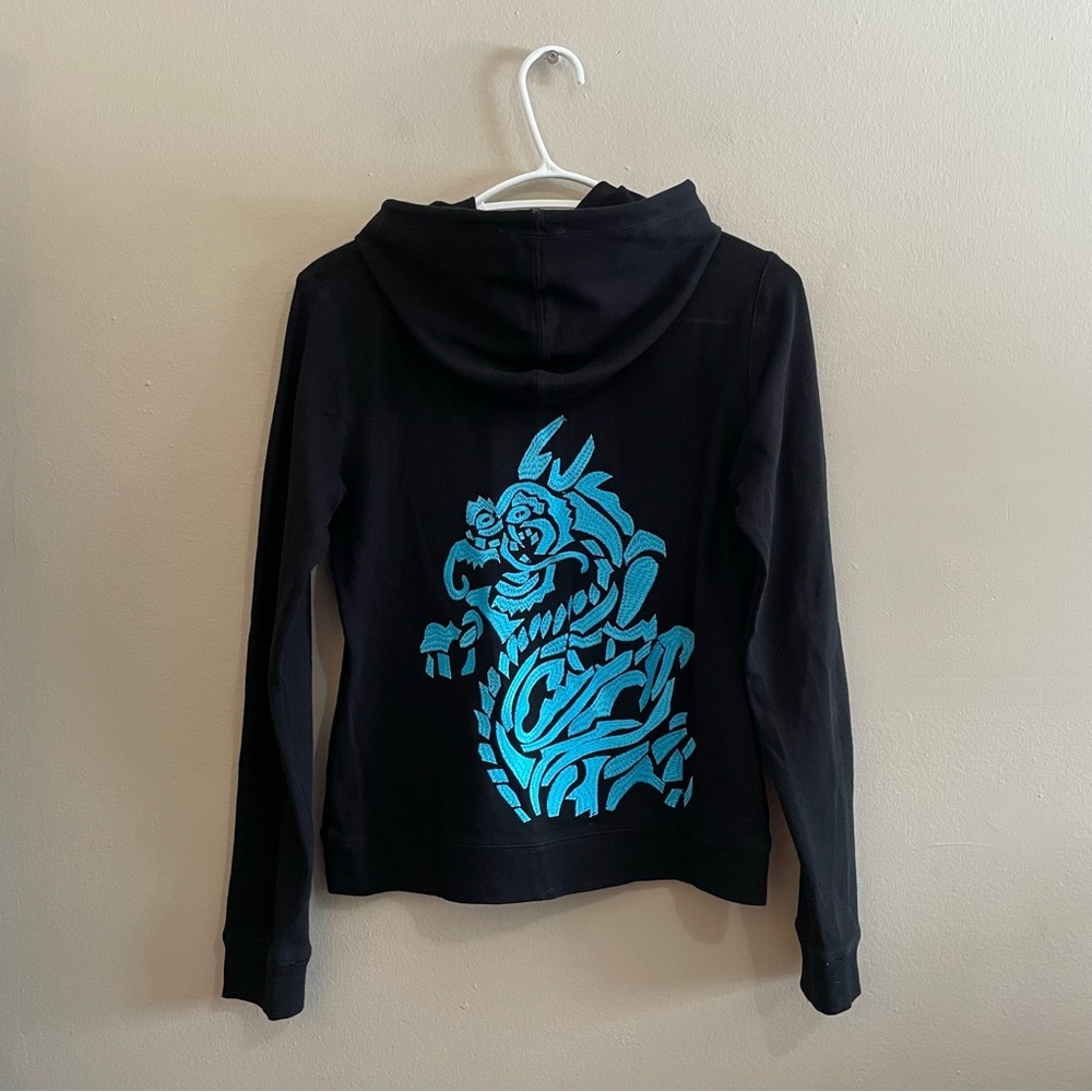 Y2K Romeo & Juliet Couture Black Dragon Zip-Up Hoodie – L (Fits M/L) Like New - Picture 10 of 15